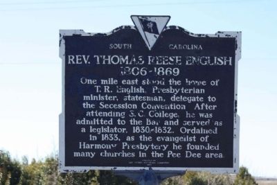 Rev. Thomas Reese English Marker image. Click for full size.
