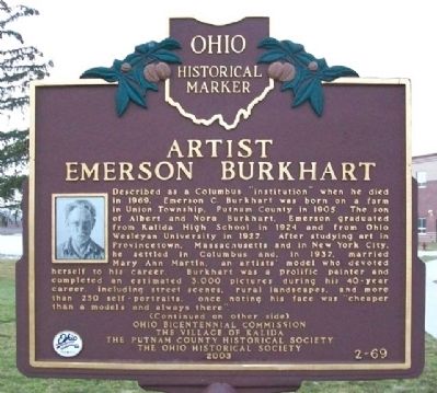 Artist Emerson Burkhart Marker (Side A) image. Click for full size.
