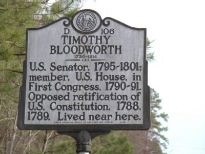 Timothy Bloodworth Marker image. Click for full size.