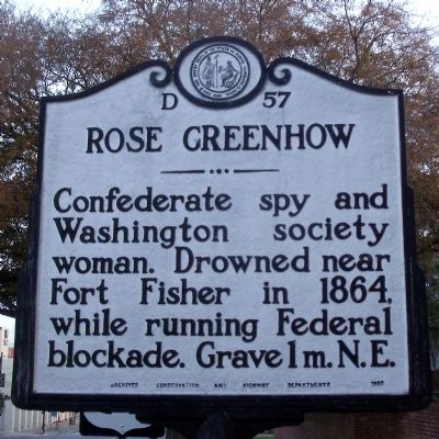 Rose Greenhow Marker image. Click for full size.