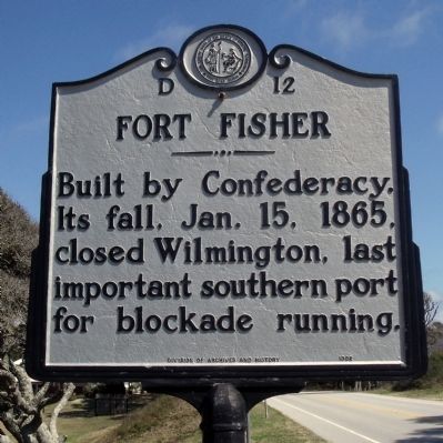 Fort Fisher Marker image. Click for full size.