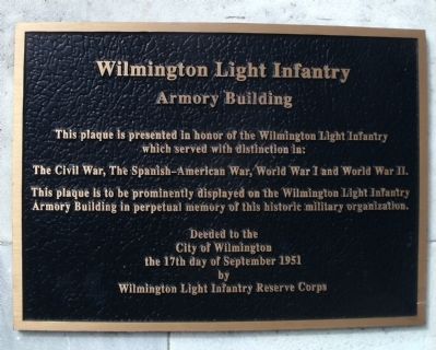 Wilmington Light Infantry Marker image. Click for full size.