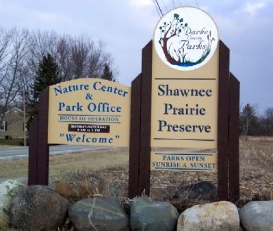Shawnee Prairie Preserve Sign on Ohio Route 502 image. Click for full size.
