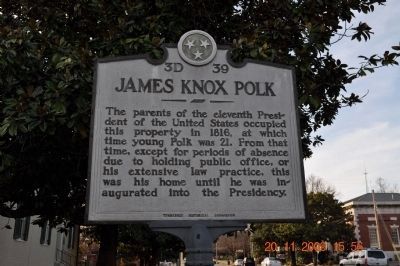James Knox Polk Marker image. Click for full size.