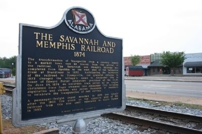 The Savannah And Memphis Railroad 1874 Marker image. Click for full size.