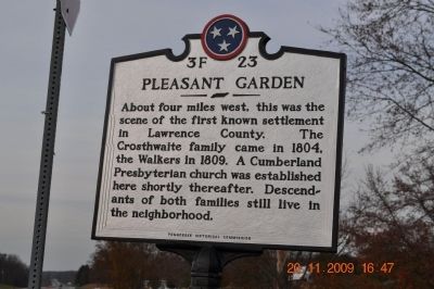 Pleasant Garden Marker. Click for full size. Pleasant Garden Marker image. Click for full size.