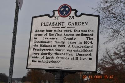 Pleasant Garden Marker image. Click for full size.