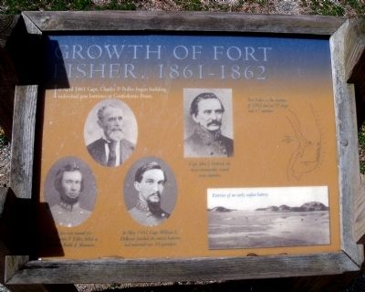Growth of Fort Fisher, 1861-1862 Marker. Click for full size. Growth of Fort Fisher, 1861-1862 Marker image. Click for full size.