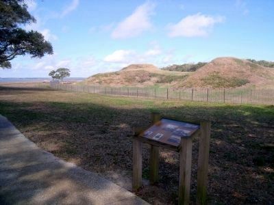Interior view of Fort Fisher (facing northwest). Click for full size. Interior view of Fort Fisher (facing northwest) image. Click for full size.