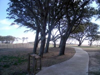 Interior view of Fort Fisher (facing northeast). Click for full size. Interior view of Fort Fisher (facing northeast) image. Click for full size.