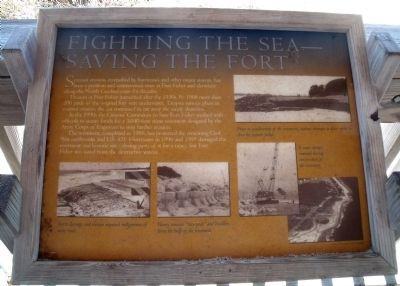 Fighting the Sea - Saving the Fort Marker image. Click for full size.