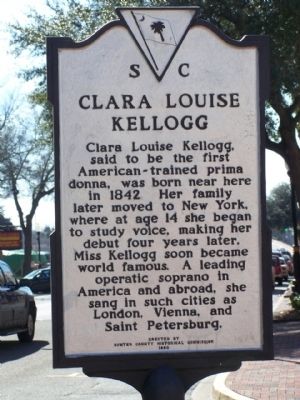 Clara Louise Kellogg Marker. Click for full size. Clara Louise Kellogg Marker image. Click for full size.
