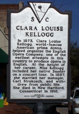 Clara Louise Kellogg Marker, reverse side image. Click for full size.