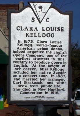 Clara Louise Kellogg Marker, reverse side. Click for full size. Clara Louise Kellogg Marker, reverse side image. Click for full size.