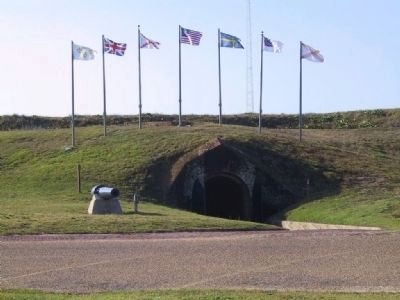 The Seven Flags at Fort Morgan image. Click for full size.