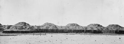 Fort Fisher, North Carolina. Panoramic view of front. (Part 2). Click for full size. Fort Fisher, North Carolina. Panoramic view of front. (Part 2) image. Click for full size.