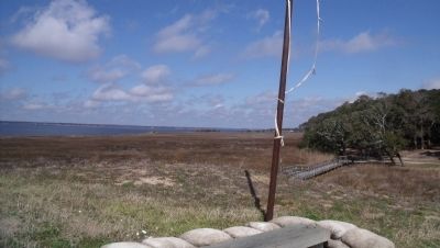 View of Cape Fear River from Shepherds Battery. image. Click for full size.