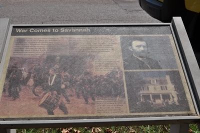 War Comes to Savannah Marker. Click for full size. War Comes to Savannah Marker image. Click for full size.
