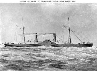 Steamship <i>Colonel Lamb</i> (Blockade Runner, 1864) image. Click for full size.