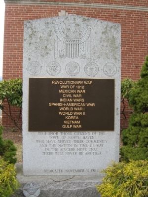 North Haven Veterans Monument image. Click for full size.