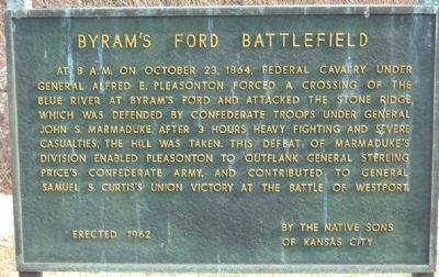 Byram's Ford Battlefield Marker image. Click for full size.
