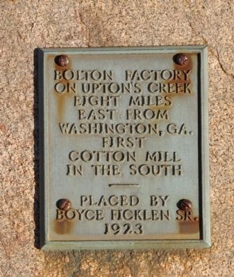 Bolton Factory Marker. Click for full size. Bolton Factory Marker image. Click for full size.