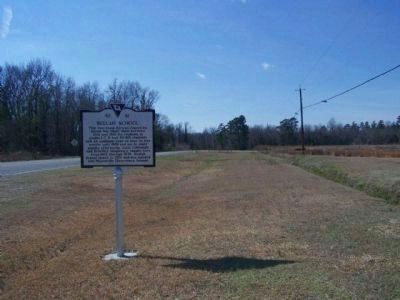 Beulah School Marker, looking west image. Click for full size.