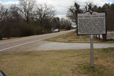 Marie Cromer Seigler House Marker, looking south along Johnston Highway (State Road 191) image. Click for full size.