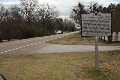 Marie Cromer Seigler House Marker, looking south along Johnston Highway (State Road 191). Click for full size. Marie Cromer Seigler House Marker, looking south along Johnston Highway (State Road 191) image. Click for full size.