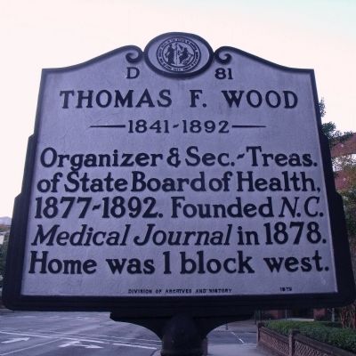 Thomas F. Wood Marker. Click for full size. Thomas F. Wood Marker image. Click for full size.