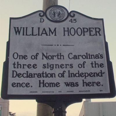 William Hooper Marker. Click for full size. William Hooper Marker image. Click for full size.