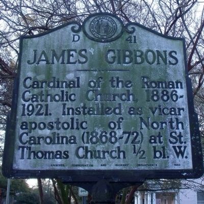 James Gibbons Marker. Click for full size. James Gibbons Marker image. Click for full size.