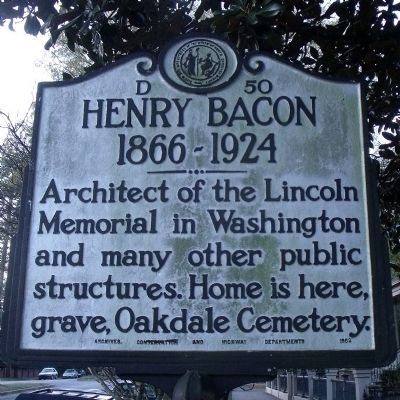 Henry Bacon Marker. Click for full size. Henry Bacon Marker image. Click for full size.