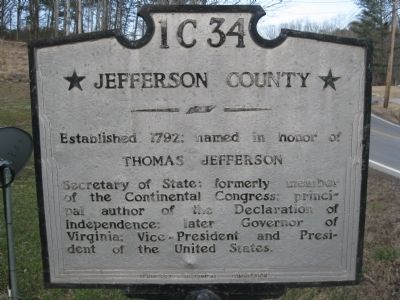 Jefferson County / Cocke County Marker. Click for full size. Jefferson County / Cocke County Marker image. Click for full size.
