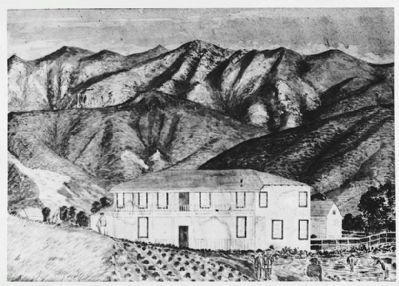 Sanchez Adobe During the Kirkpatrick Period, 1885. Click for full size. Sanchez Adobe During the Kirkpatrick Period, 1885 image. Click for full size.