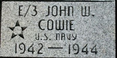 Racine Veterans Memorial - John William Cowie image. Click for full size.