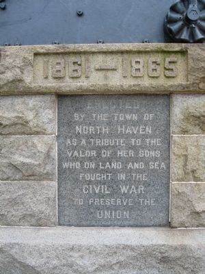 North Haven Soldiers Monument. Click for full size. North Haven Soldiers Monument image. Click for full size.