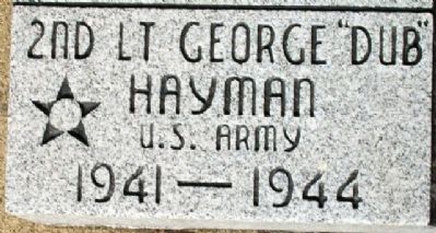 Racine Veterans Memorial - George W. "Dub" Hayman image. Click for full size.