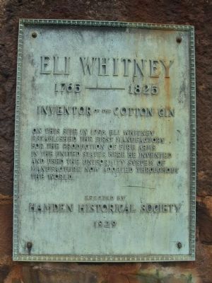 Eli Whitney Marker image. Click for full size.