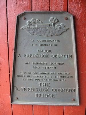 A. Frederick Oberlin Bridge Marker. Click for full size. A. Frederick Oberlin Bridge Marker image. Click for full size.