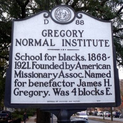 Gregory Normal Institute Marker image. Click for full size.