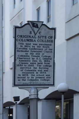 Original Site of Columbia College Marker image. Click for full size.
