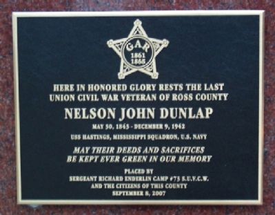 Nelson John Dunlap Marker image. Click for full size.