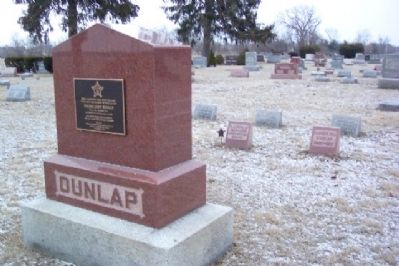 Nelson John Dunlap Grave and Marker image. Click for full size.