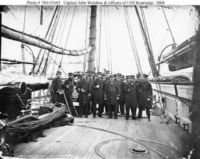 Capt. John Winslow & officers of USS <i>Kearsarge</i> image. Click for full size.