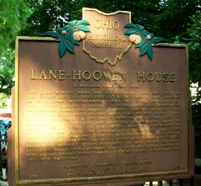 Lane-Hooven House Marker (Side B). Click for full size. Lane-Hooven House Marker (Side B) image. Click for full size.
