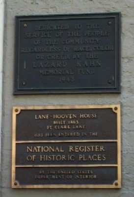 Lane-Hooven House Markers image. Click for full size.