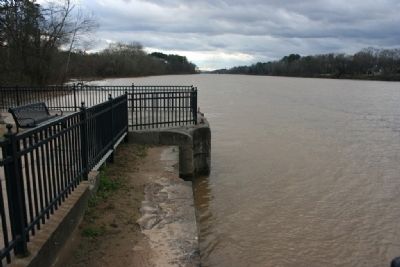 Standing on what used to be the lock wall of Lock #3 looking downriver of the Black Warrior. image. Click for full size.