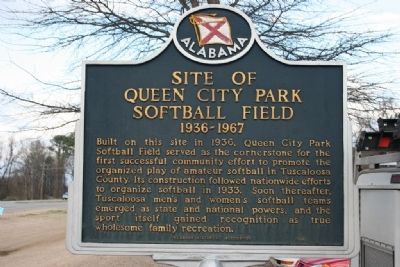Site of Queen City Park Softball Field Marker. Click for full size. Site of Queen City Park Softball Field Marker image. Click for full size.