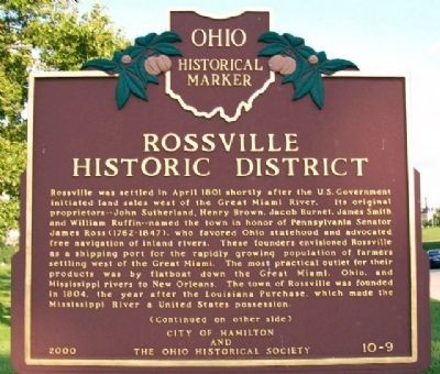 Rossville Historic District Marker (Side A) image. Click for full size.